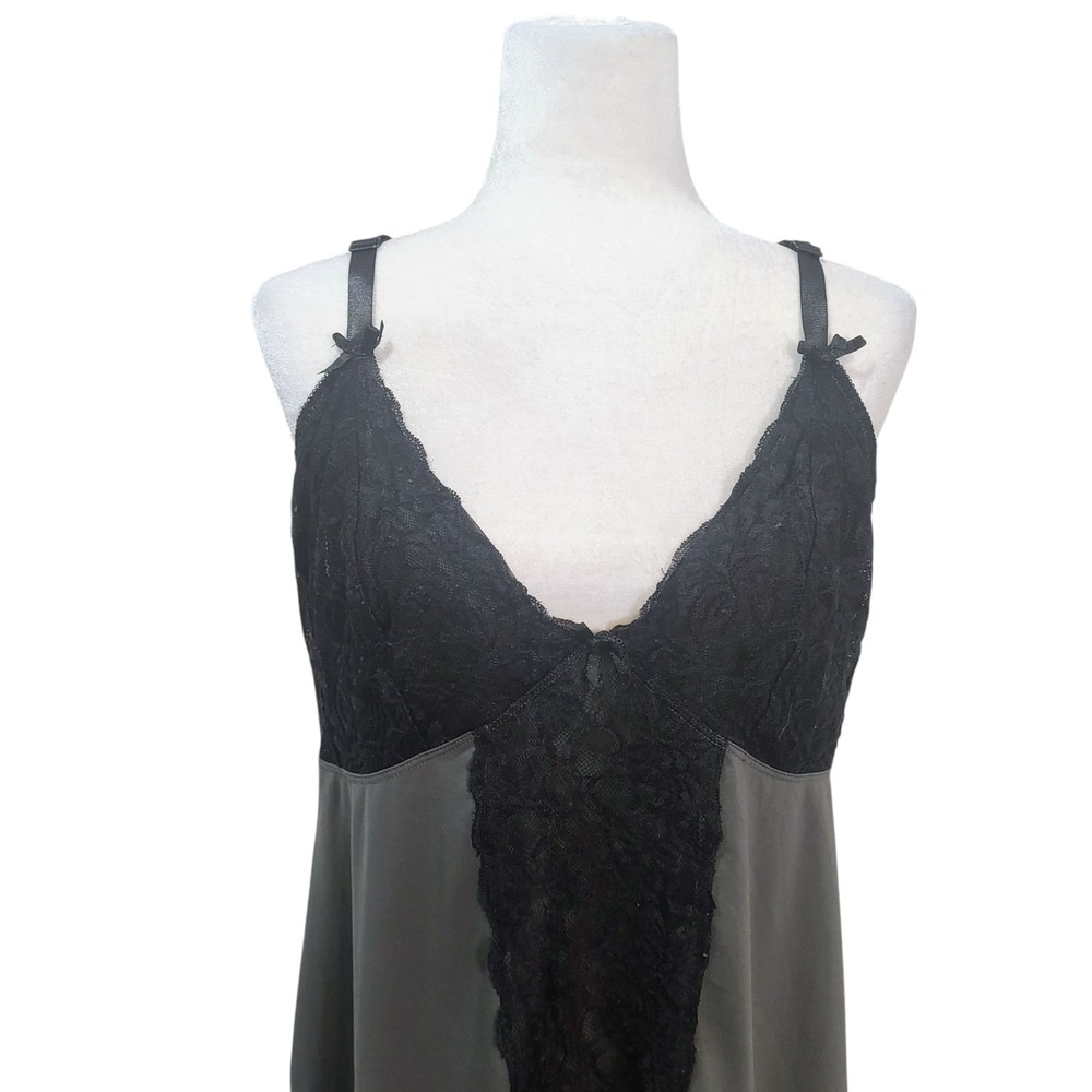 Torrid Gray Lace Trim Babydoll Slip Nightie Plus Size Curvy Sexy Boudoir 2X - Picture 5 of 11